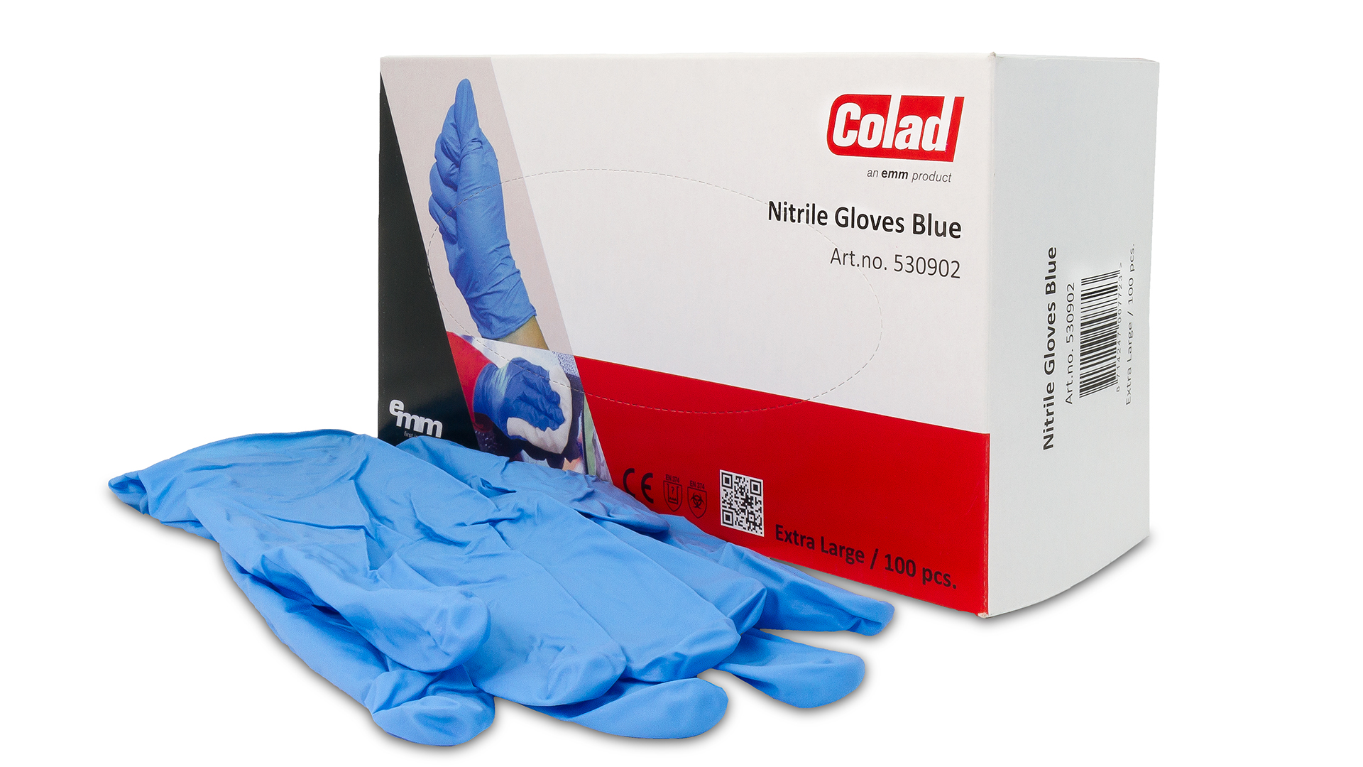 EMM Colad Einweg Nitril Handschuhe blau L (100 Stück)