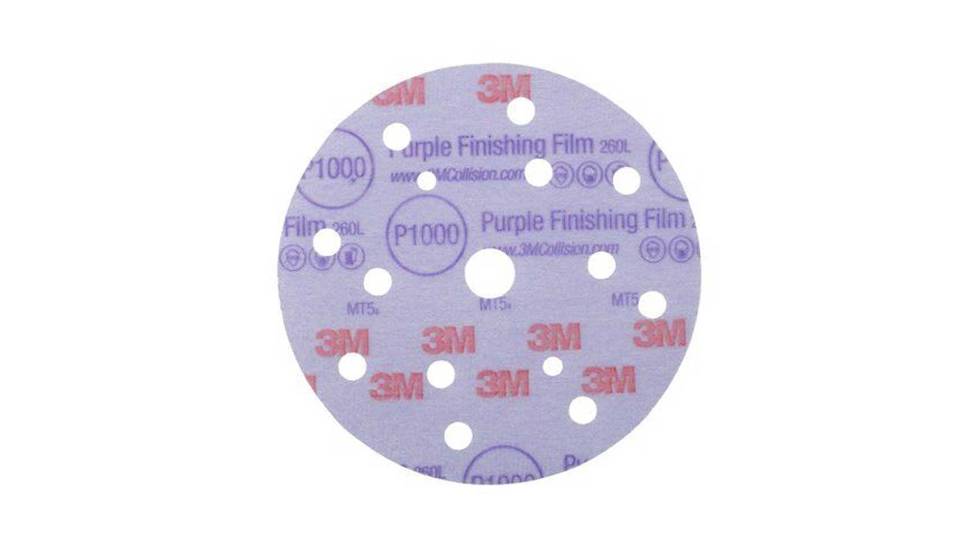 3M 51158 Hookit Purple Schleifscheibe P1200 260L+ 15-Loch Ø150 mm (50 Stk)