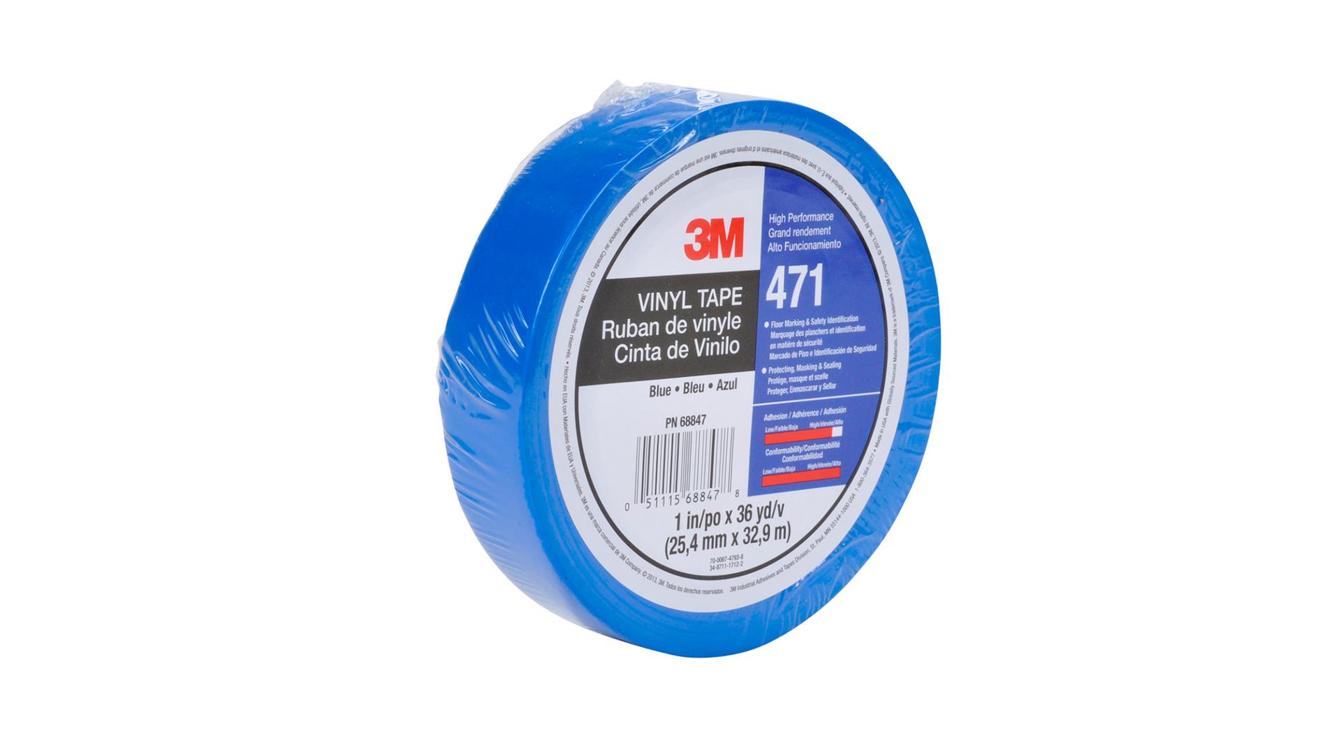 3M 85611 Weich-PVC-Klebeband 471 Blau 471B9IW 9mm x 33m (1 Rolle)