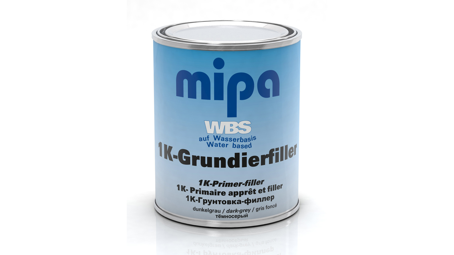 Mipa WBS 1K-Grundierfiller ca. RAL 7011 dunkelgrau (1l)