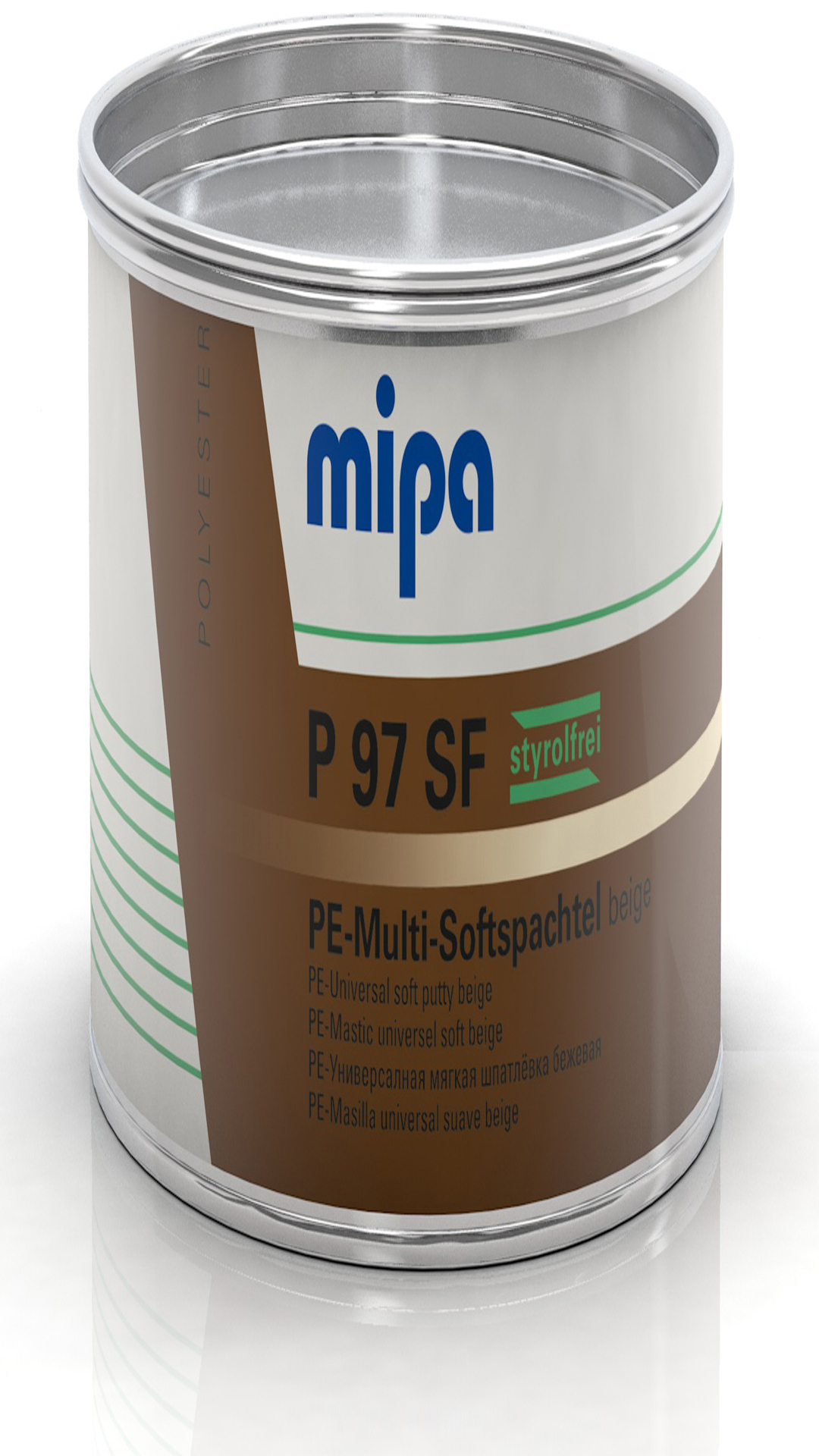 Mipa P 97 SF styrolfrei Füll- und Finishspachtel inkl. Härter beige 1000g