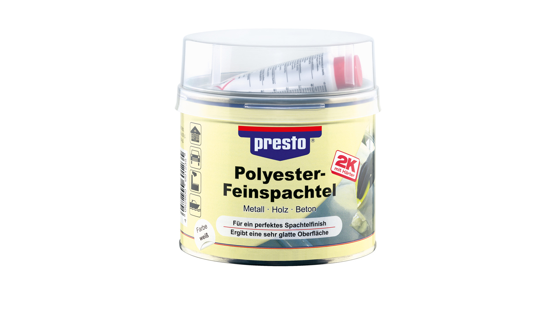 presto Polyester Feinspachtel weiß styrlreduziert (1000g)