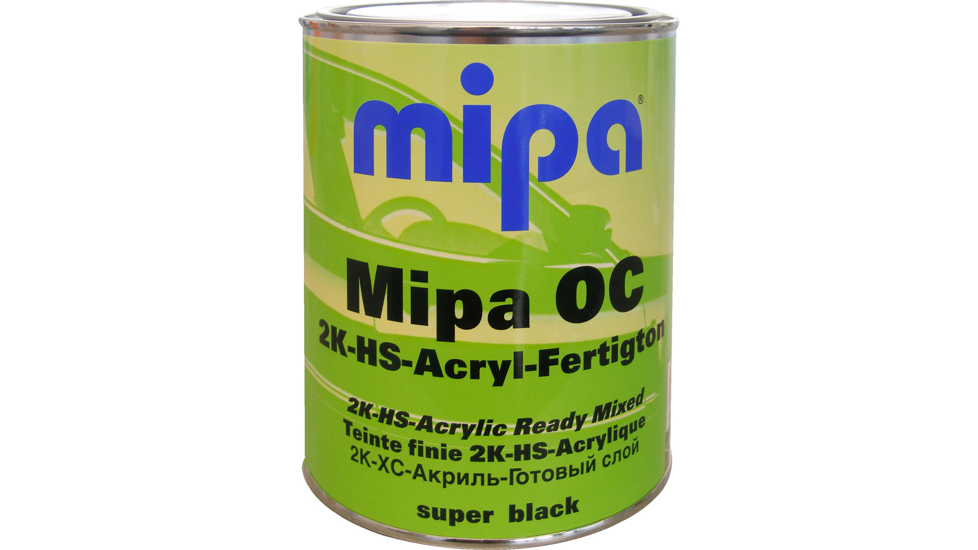 Mipa 2K HS Einschichtlack Acryl Fertigton Super black (1l)